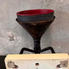 Leather, Wood, & Metal Funnel Sculpture By Harry Burger - Signed & Dated 1968