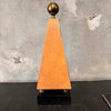 Pyramid Wood & Brass Box Sculpture By Harry Burger