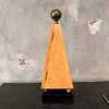 Pyramid Wood & Brass Box Sculpture By Harry Burger