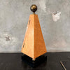 Pyramid Wood & Brass Box Sculpture By Harry Burger