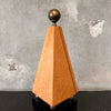 Pyramid Wood & Brass Box Sculpture By Harry Burger