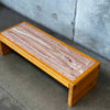 Solid Pine Coffee Table with Onyx Top