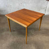 Mid Century Modern Flip Top Teak Dining Table by Vetlanda