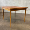 Mid Century Modern Flip Top Teak Dining Table by Vetlanda