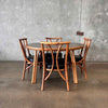 Mid Century Bamboo Table & Set of 4 Chairs