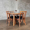 Mid Century Bamboo Table & Set of 4 Chairs