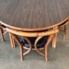 Mid Century Bamboo Table & Set of 4 Chairs