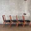 Mid Century Bamboo Table & Set of 4 Chairs