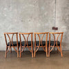 Mid Century Bamboo Table & Set of 4 Chairs