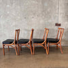 Mid Century Bamboo Table & Set of 4 Chairs