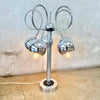 Mid Century Modern Chrome Space Age 3- Way Table Lamp