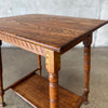 Antique Oak Plantstand Table