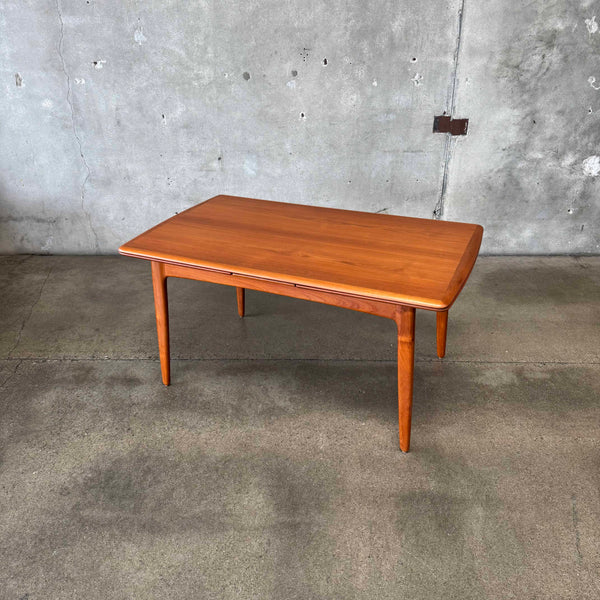 Mid Century Modern Teak Hidden Leaf  Dining Table by Svend Age Madsen