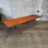 Mid Century Modern Teak Hidden Leaf  Dining Table by Svend Age Madsen