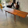 Mid Century Modern Teak Hidden Leaf  Dining Table by Svend Age Madsen