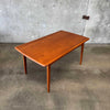 Mid Century Modern Teak Hidden Leaf  Dining Table by Svend Age Madsen