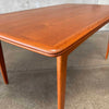 Mid Century Modern Teak Hidden Leaf  Dining Table by Svend Age Madsen