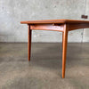 Mid Century Modern Teak Hidden Leaf  Dining Table by Svend Age Madsen