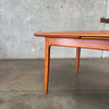 Mid Century Modern Teak Hidden Leaf  Dining Table by Svend Age Madsen