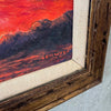 Vintage Signed Sunset Painting