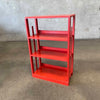 Mid Century Firetruck Red Bookcase