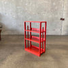 Mid Century Firetruck Red Bookcase