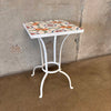 French Iron Tile Top Side Table