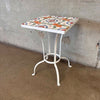 French Iron Tile Top Side Table