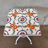 French Iron Tile Top Side Table