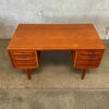 Danish Teak Desk By J. Svenstrup For AP Mobler w/Key