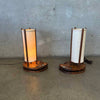 Pair Of Mid Century Painters Palette Table Lamps