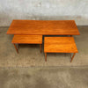 Danish Teak Coffee & Nesting Tables By Marius For Gunnar Schwartz