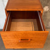 Danish Teak Veneer Three Drawer Mid Century Modern Filing Cabinet