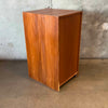 Danish Teak Veneer Three Drawer Mid Century Modern Filing Cabinet