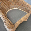 Vintage 1970s Wicker Four Chairs & Table Dining Set