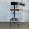 Vintage Metal Industrial Stool