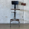 Vintage Metal Industrial Stool