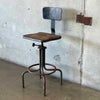 Vintage Metal Industrial Stool