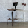 Vintage Metal Industrial Stool