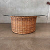 Vintage 1970s Wicker Table