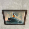 Vintage Tin Ship Framed Art