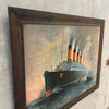 Vintage Tin Ship Framed Art