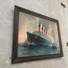 Vintage Tin Ship Framed Art