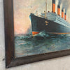 Vintage Tin Ship Framed Art