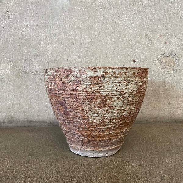 Mid Century Studio Pottery Brutalist Planter - Signed By Artist