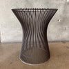 Knoll Side Table By Warren Planter - Bronze Finish & Glass Top