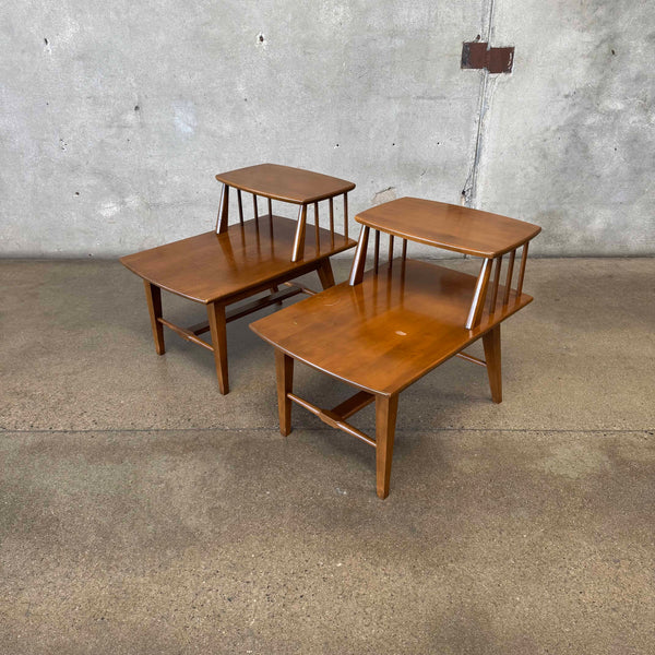 Pair of Mid Century Two-Tier Side Table C. 1960