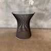 Knoll Side Table By Warren Planter - Bronze Finish & Glass Top