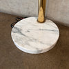 Guzzini Style Brass Arc Light W/Marble Base