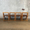 Mid Century Scandinavian Folding Wood Chairs Set of 4